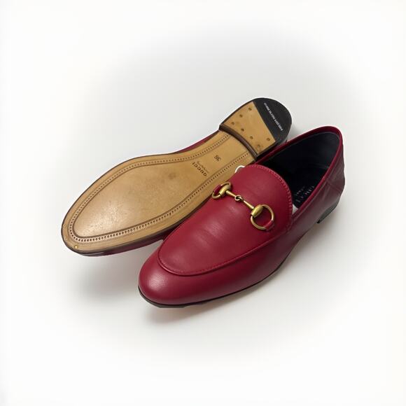 Gucci brixton Loafer red Leather Women’s 36 - Picture 1 of 6